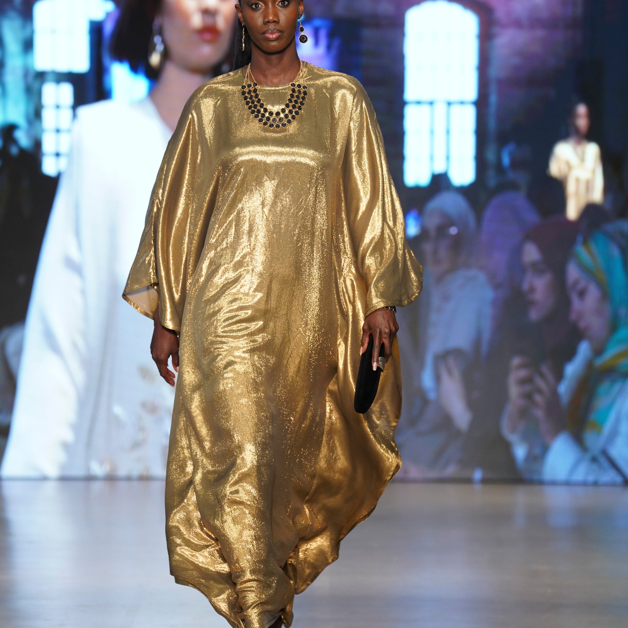 Gold Lame Kaftan - MIRAH